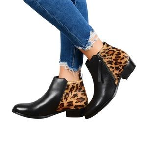 FRANCO SARTO ankle animal print boots size 6